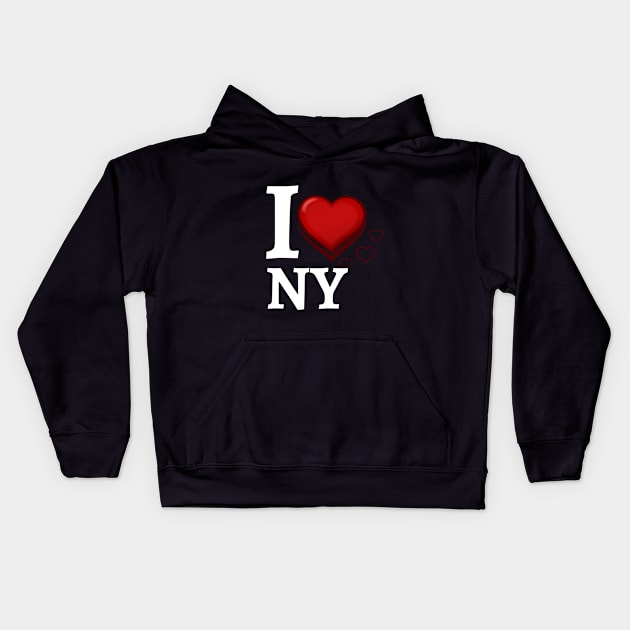 I LOVE NY Kids Hoodie by Casual Wear Co.